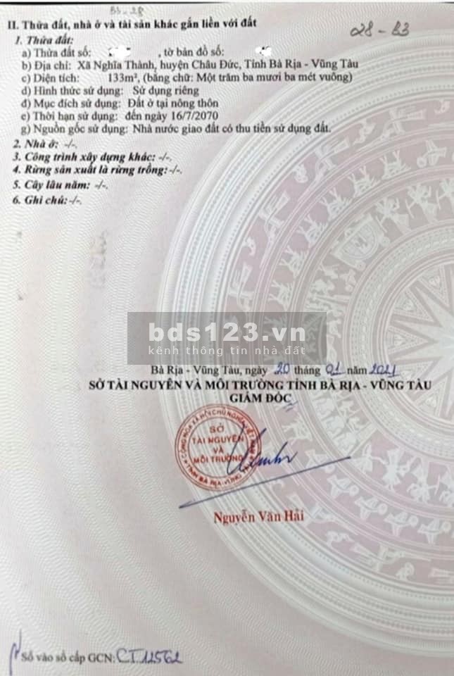 Cần Bán Gấp Lô Đất Lan Anh 7 Uy Tín Chất Lượng Số 1 Bà rịa