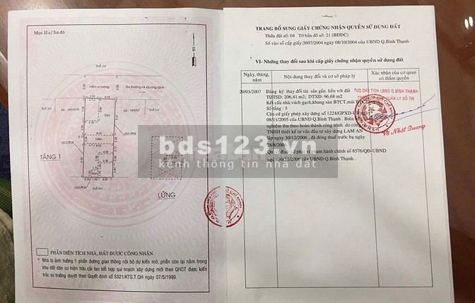 Cần bán gấp nhà HXH dt 169m2 giá 23 tỉ F.7 Bình Thạnh