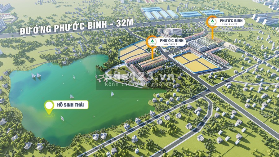 Dự án đất nền Phước Bình Lakeview là dự án 1/500, gần sân bay Long Thành (mua 1 lô đất tặng bảo hiểm ôtô, xe máy trọn đời cho khách hàng mua sản phẩm )