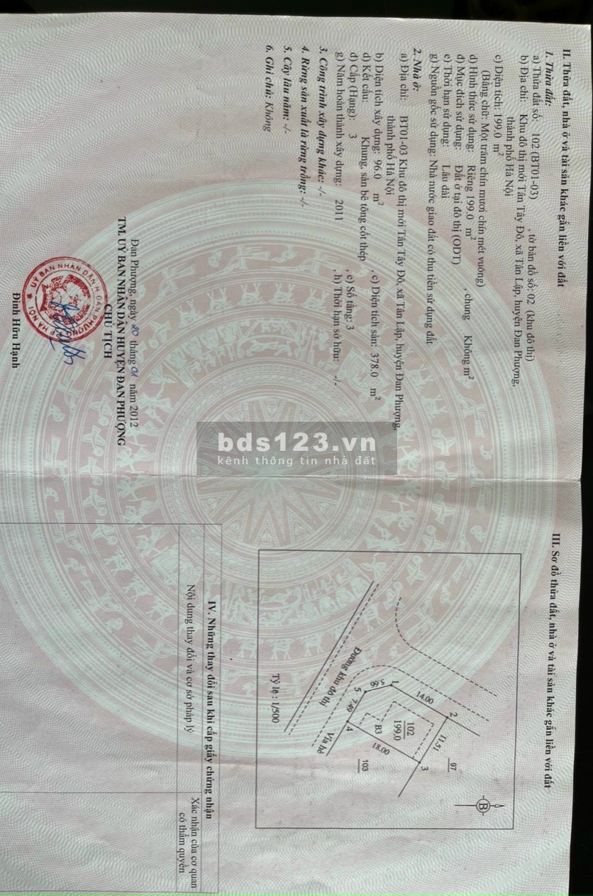 Bán siêu phẩm biệt thự Tân Tây Đô, đường 39m