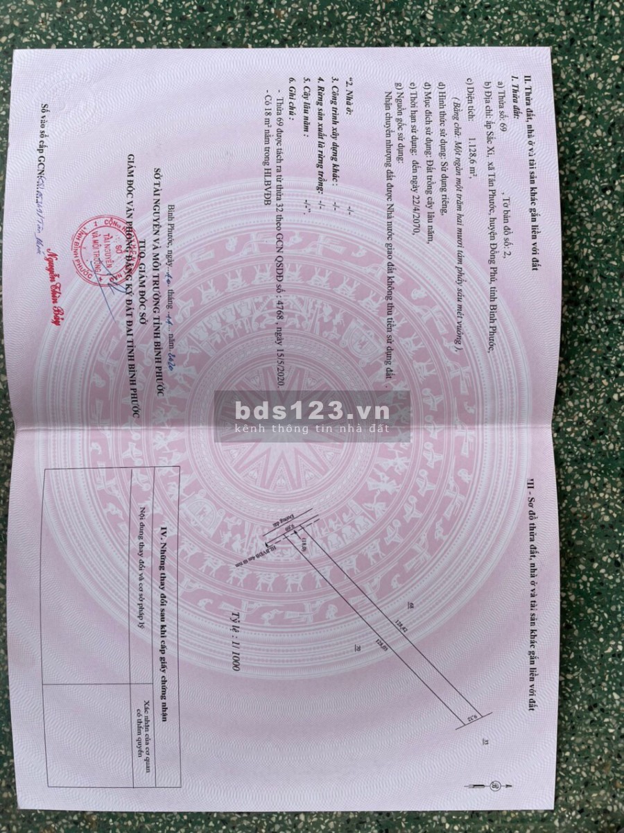 Tôi bán 1 sào đất mặt tiền đường nhựa Huyện Đồng Phú Tỉnh Bình phước