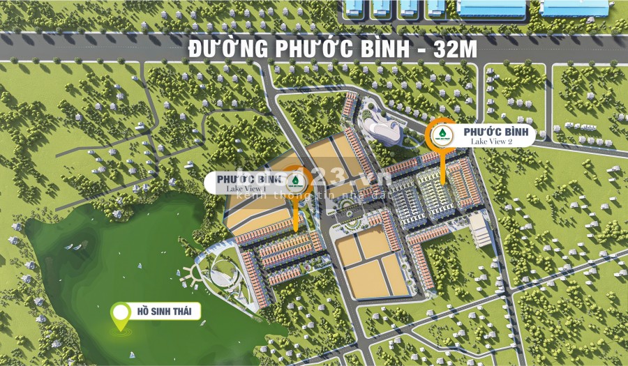 Dự án đất nền Phước Bình Lakeview là dự án 1/500, gần sân bay Long Thành (mua 1 lô đất tặng bảo hiểm ôtô, xe máy trọn đời cho khách hàng mua sản phẩm )
