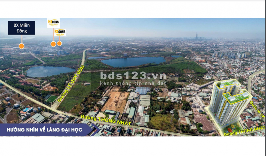 Căn hộ mặt tiền đường 32m - liền kề làng đại học Thủ Đức