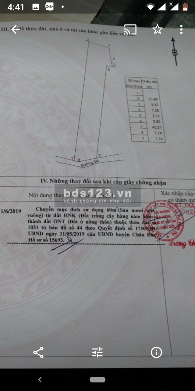 Không người trông coi Bán 500M2 Đất Xã Nghĩa Thành, Châu Đức, Giá Chỉ 160 Triệu/m ngang.Có thổ cư,nhà cấp 4, cổng sắt, hàng rào bao quanh.