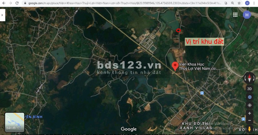Cần Bán Lô Đất Chính chủ tại khu vực Hòa Lạc – Đại Học Quốc Gia