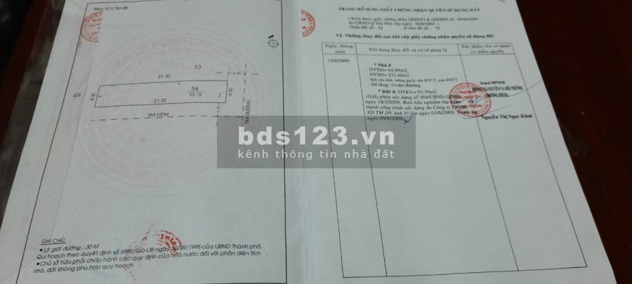 NHÀ MẶT TIỀN LŨY BÁN BÍCH - Hai mặt tiền hẻm nội bộ .