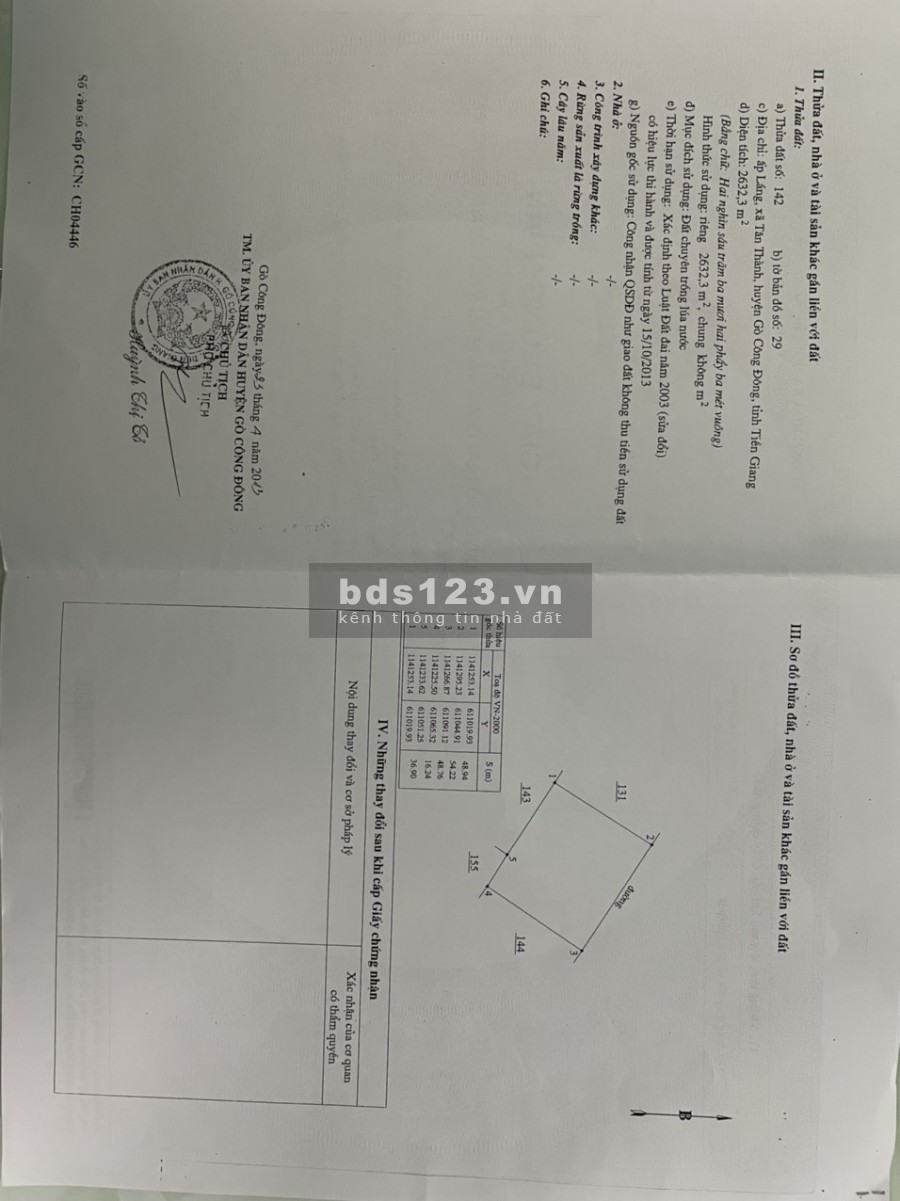 Cần bán đất ruộng mặt tiền giá đường xe hơi