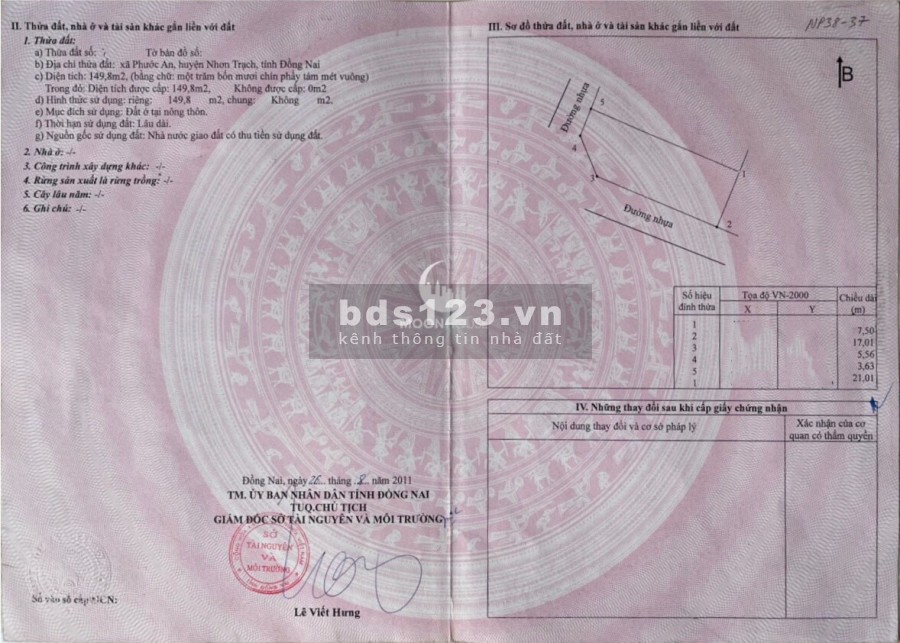 0912 857 363 Chuyên Bán dự án đất XDHN Nhơn trạch giá 2.5666 tỷ