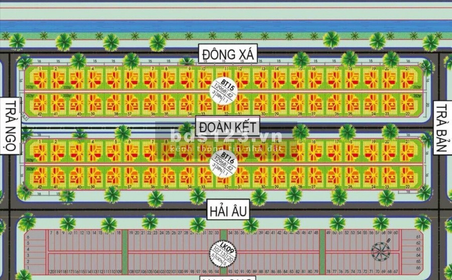 Phương Đông Vân Đồn trục kinh tế đêm BT16 Sổ đỏ từng lô.