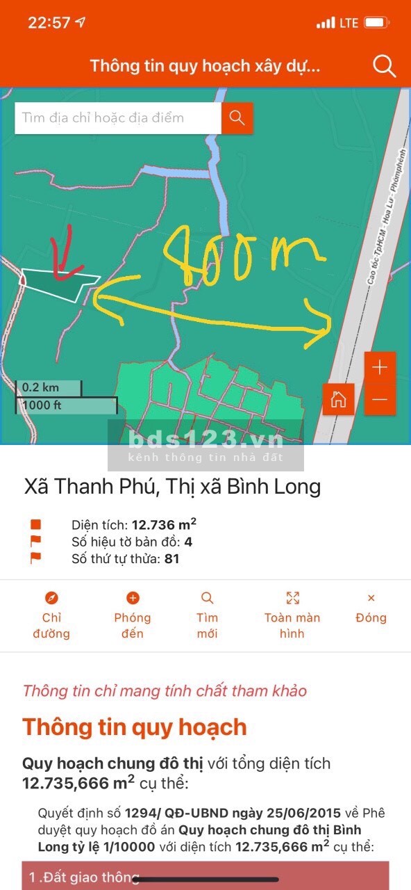 Mua Bán Đất 3 Mặt Tiền Thị Xã Bình Long Mới Nhất Tháng 4-2021