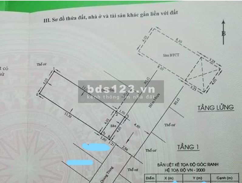 BÁN NHÀ, GÒ VẤP, QUANG TRUNG TS 4x13M 52m2, CHỈ 4.4 TỶ