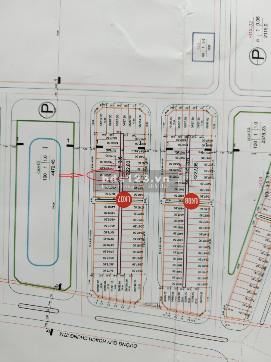 Bán lô đất 76,5m2 ở trung tâm đài phun nước, chợ đầu mối mới thị trấn Lương Sơn