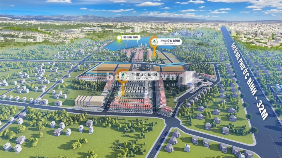 BÁN ĐẤT DỰ ÁN 1/500 PHƯỚC BÌNH LAKEVIEW QUY MÔ 18HA