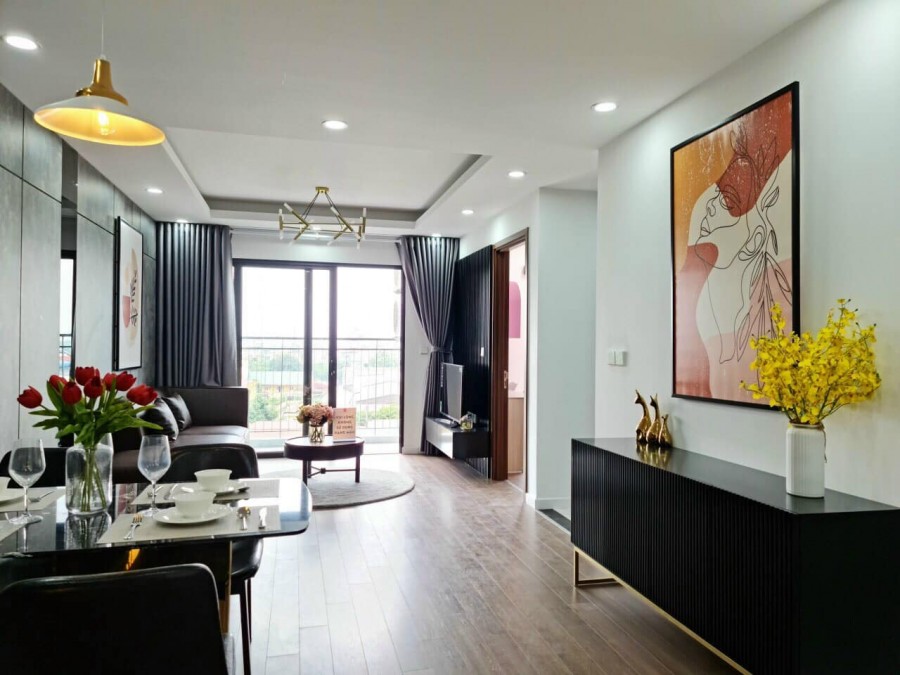 Bán căn hộ view hồ Yên Sở, diện tích 74m2 thông thủy, 2 phòng ngủ, full đồ nội thất, chỉ cần trả trước 500 triệu