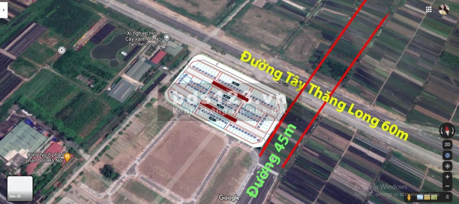 Bán Đất TÂY TỰU, LK, Shophouse Mặt đường 60m, giá đầu tư