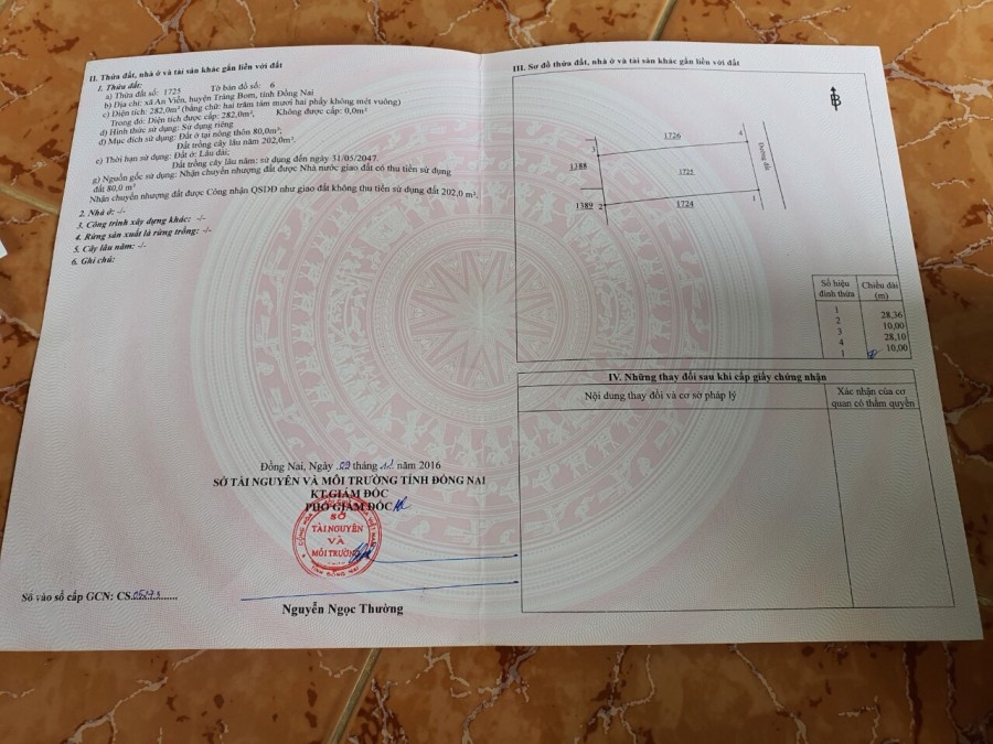 Chính chủ bán lô đất mặt tiền An Viễn , Trảng Bom , Đồng Nai