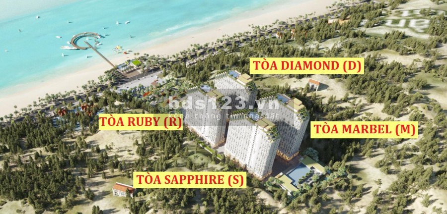 Block R,M,S Tầng 10-20, 32m2 view biển, 1.3 tỷ, Tặng Full Nội Thất, Tặng Du Lịch 30 Đêm