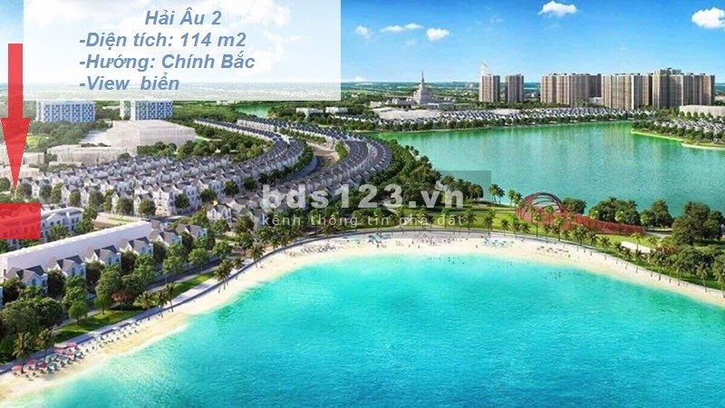 Biệt thự kinh doanh Hải Âu cực tốt 2 bước ra biển giá 25 tr DT: 114m2 Hướng: B View: Biển