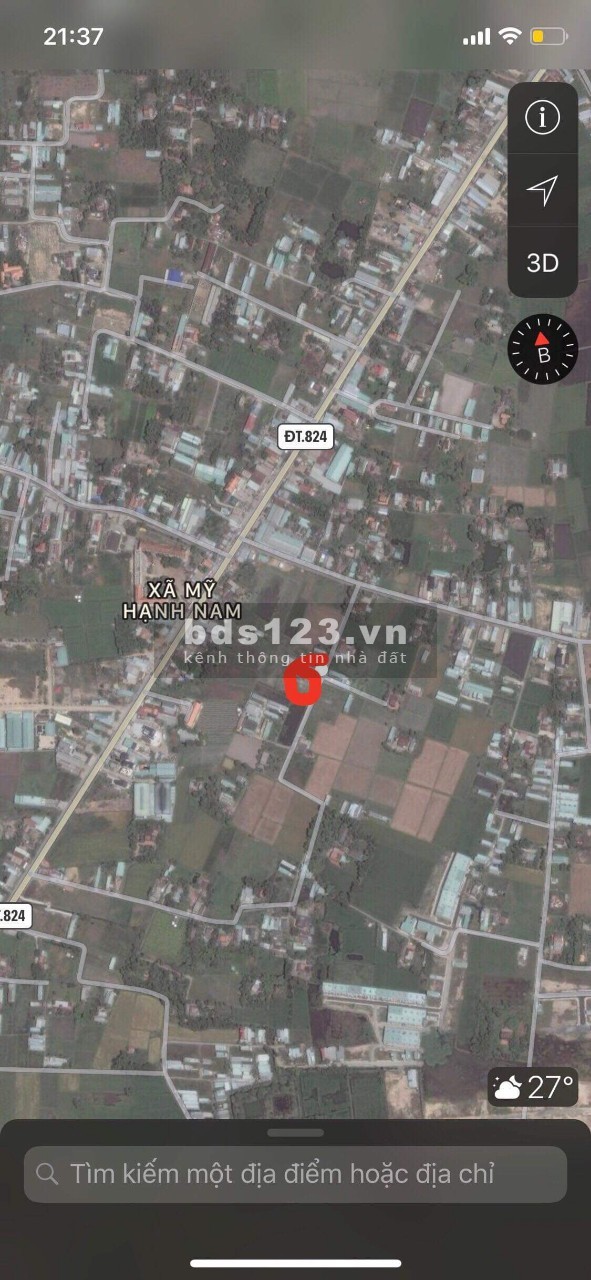 Đất thổ cư 129m2 ngay chợ Mỹ Hạnh Nam ấp mới 2 Đức Hòa Long An, 1tỷ580 thương lượng