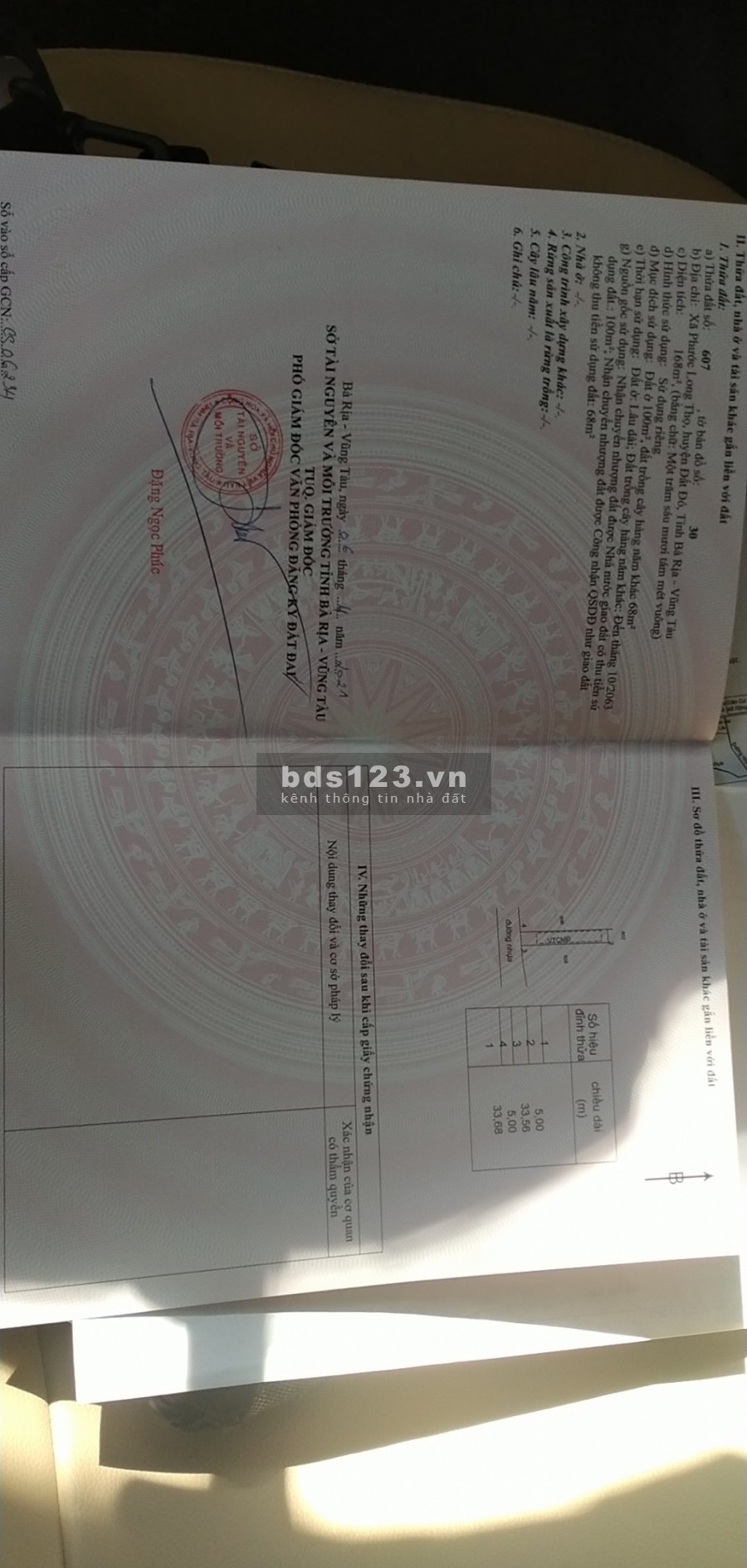 Bán lô đất mặt tiền đường nhựa Đoàn Trung Còn , TT Đất Đỏ
