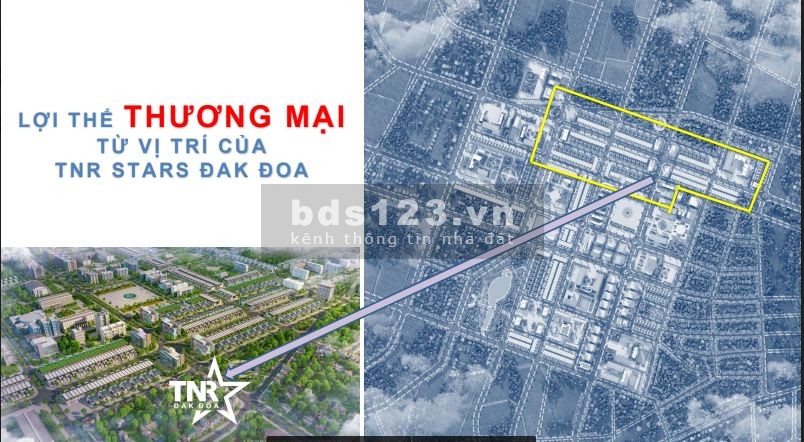 Khu đô thị thương mại dịch vụ kiểu mẫu đầu tiêntại Gia Lai,TNR Stars Đăk Đoa