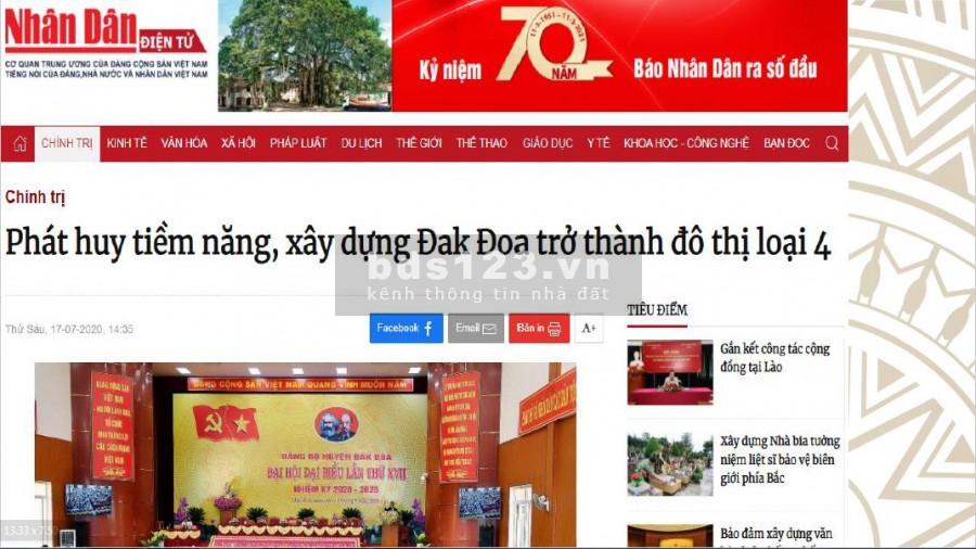 Khu đô thị thương mại dịch vụ kiểu mẫu đầu tiêntại Gia Lai,TNR Stars Đăk Đoa