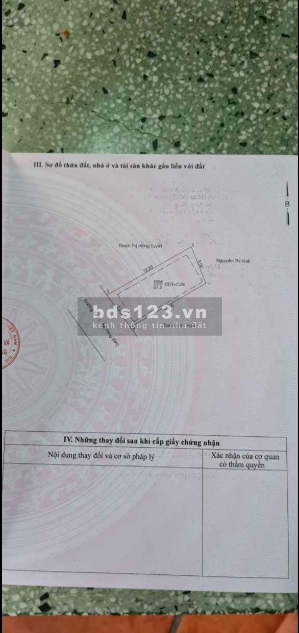Bán đất MTĐ DX 71 gần chợ Nhật Huy, giá 1tỷ115, DT 57m2, SHR.