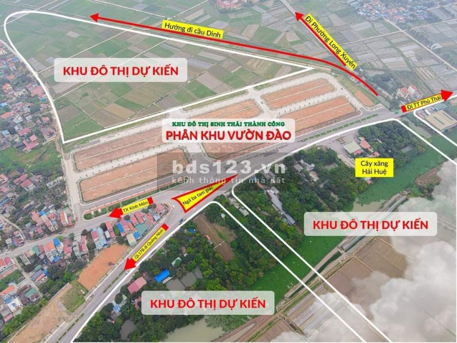 Chính Chủ Mở Bán Đất Vườn Đào Thành Công Giá Đẹp -Vị Trí Đắc Địa Cửa Ngõ Thị Xã Kinh môn