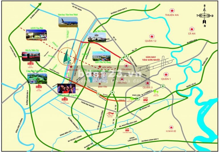 Đất nền gần Cầu Xáng Bình Chánh đối diện KCN Hải Sơn Đức Hòa Đông, SHR, giá F0 cho CĐT