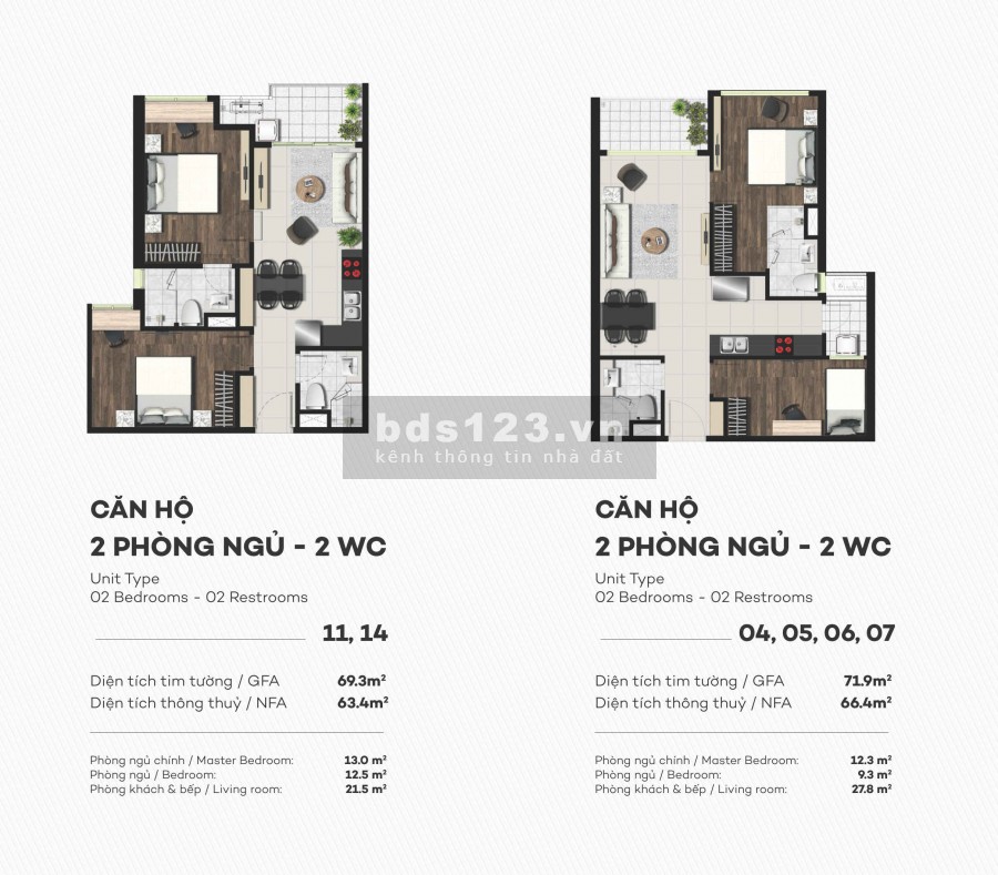 Bán gỡ vốn căn 2PN 2WC Sky 89, Quận 7 diện tích 72m2 giá tốt
