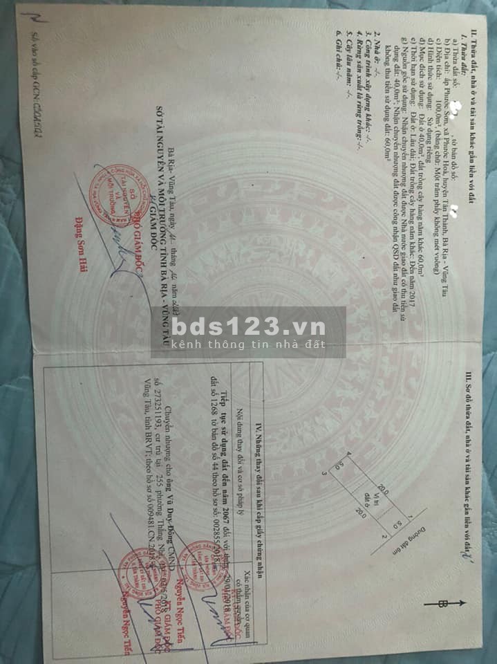Bán Lô Đất Mặt Tiền 6M Lam Sơn Phước Hòa Uy Tín Bà Rịa