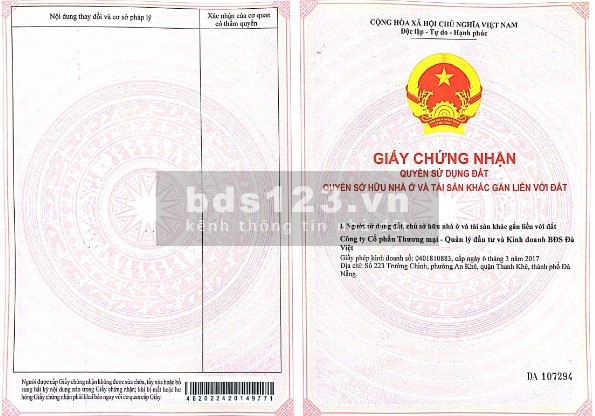 BÁN 90M2 ĐẤT MẶT TIỀN NGAY TRUNG TÂM QUẬN THANH KHÊ, TP. ĐÀ NẴNG, CẠNH HẦM CHUI SÂN BAY.
