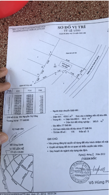 Lô đất 433m2, 10 mặt tiền đường nhựa Phan Đăng Lưu, 50m2 thổ cư, Đất Đỏ, BRVT 1,7 tỷ