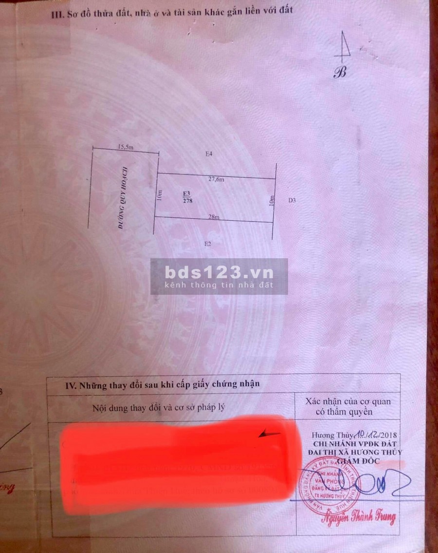 Chủ cần tiền bán gấp lô đất Nguyễn Khoa Văn, phường Phú Bài giá tốt