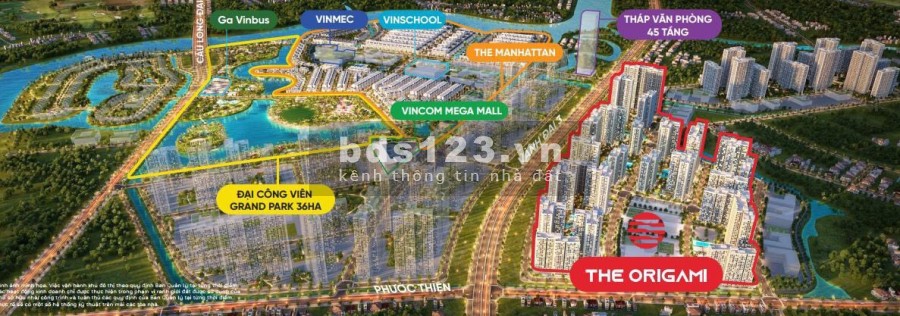 Mở bán shophouse chân tòa The Origami tại Vinhomes Grand Park Q9 giá 6.9 tỷ/ căn với chính sách ưu đãi từ CĐT