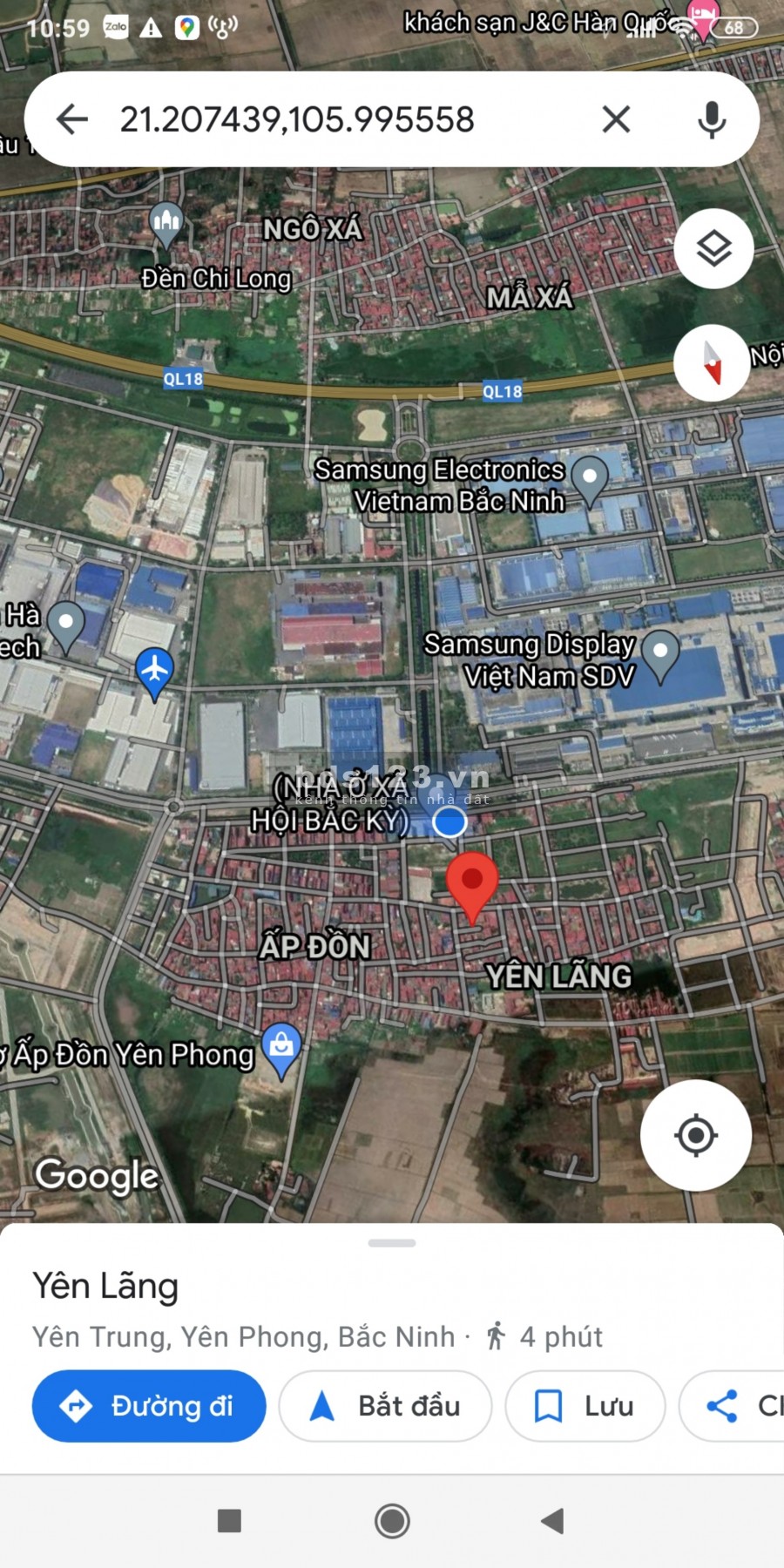 BÁN ĐẤT THỔ CƯ CÓ DÃY TRỌ CHO THUÊ CÁCH KCN YÊN PHONG 300M