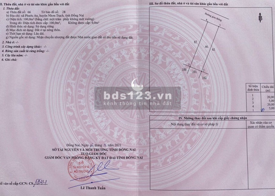 BÁN ĐẤT DỰ ÁN XDHN, XÃ LONG THỌ, HUYỆN NHƠN TRẠCH