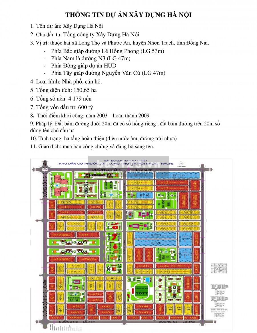 Đất full thổ cư huyện Nhơn Trạch, dự án XDHN xã Long Thọ
