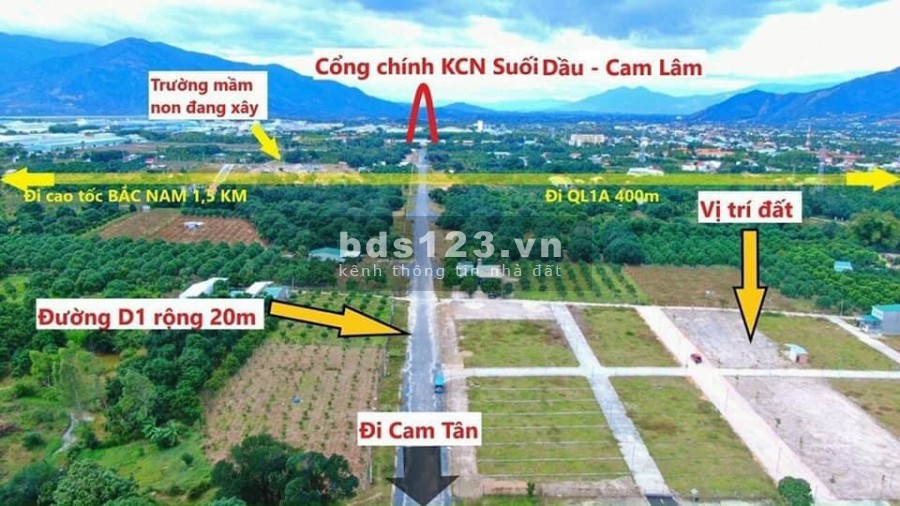 BÁN ĐẤT KCN SUỐI DẦU, CAM LÂM, KHÁNH HÒA. GIÁ RẺ ĐẦU TƯ SINH LỜI.