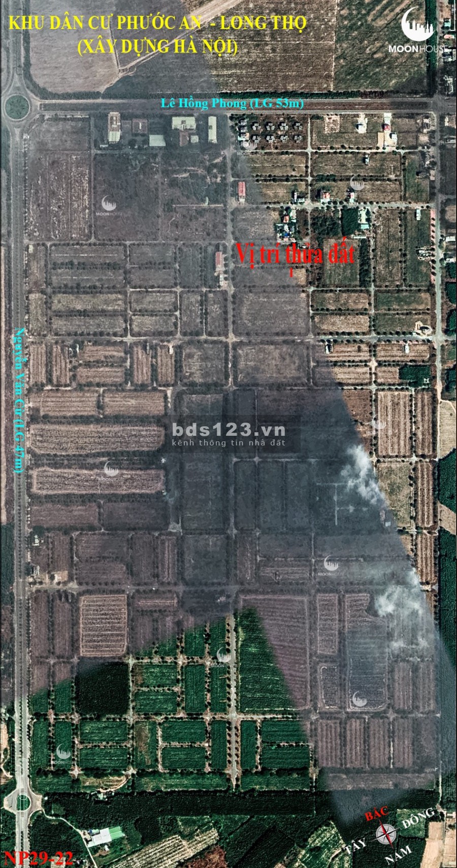 bán 100m2 đất full thổ cư gần khu công nghiệp tiện làm nhà trọ xã Long Thọ Huyện Nhơn