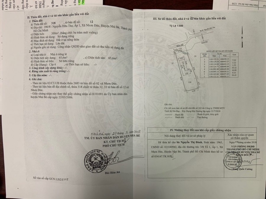 Chính chủ cần bán nhà ở Nguyễn Hữu Thọ, Ấp 1, Xã Nhơn Đức.