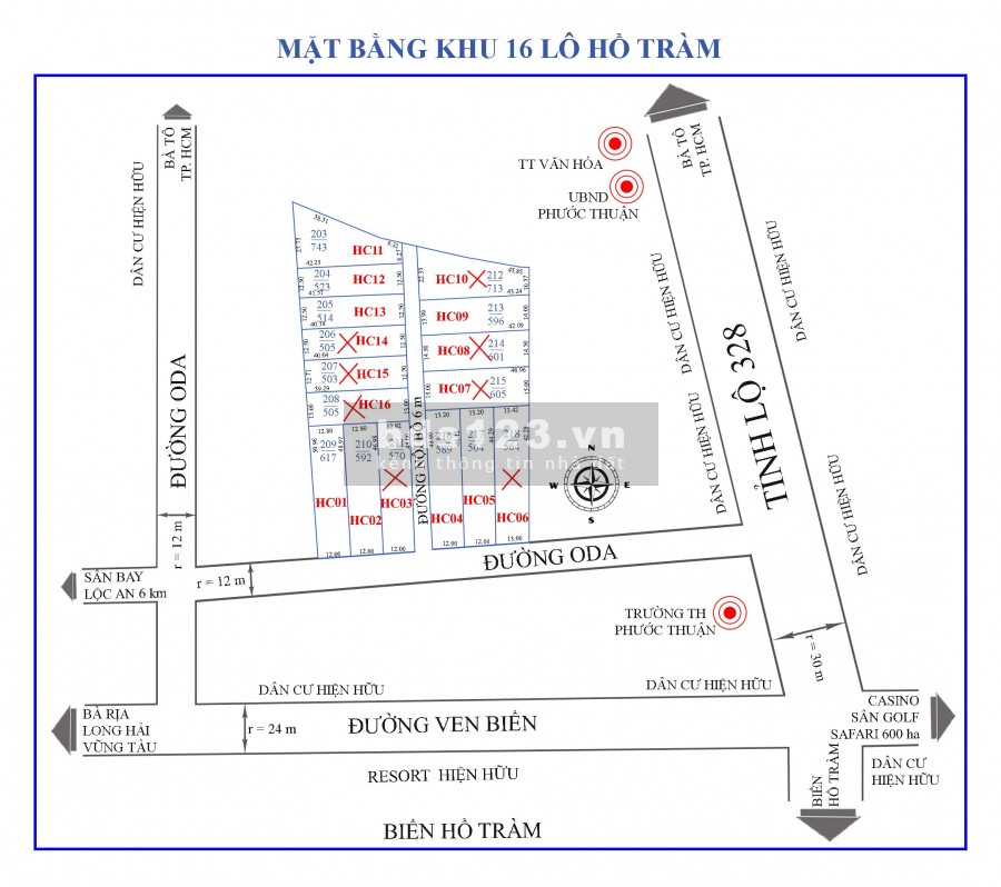 Cần bán đất Hồ Tràm cách biển chỉ 3km thích hợp xây nhà ở hoặc đầu tư sinh lãi lớn