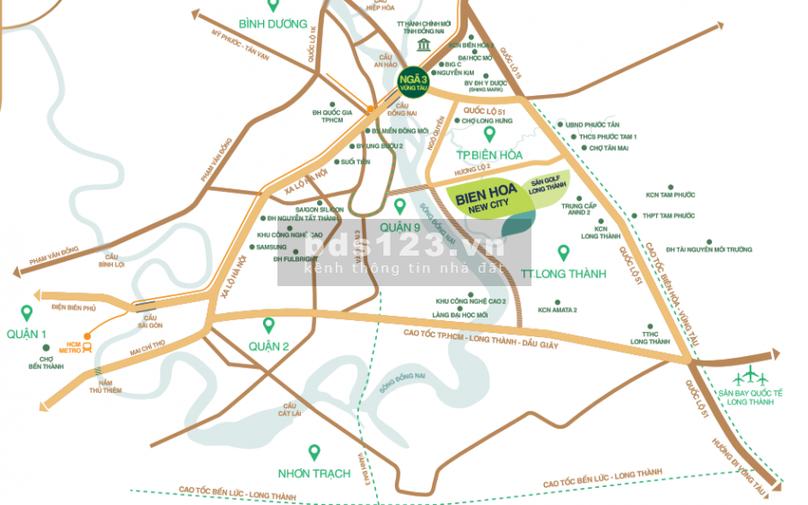 Bán đất dự án Biên Hoà New City sổ hồng riêng