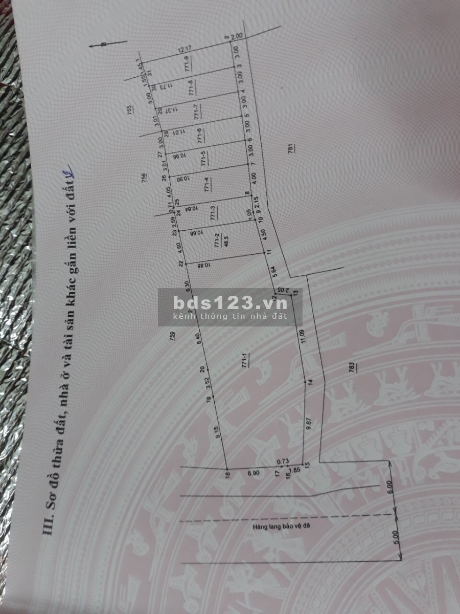 Cần bán đất thổ cư sổ đỏ 48.5m2 ở tổ 1 yên nghĩa