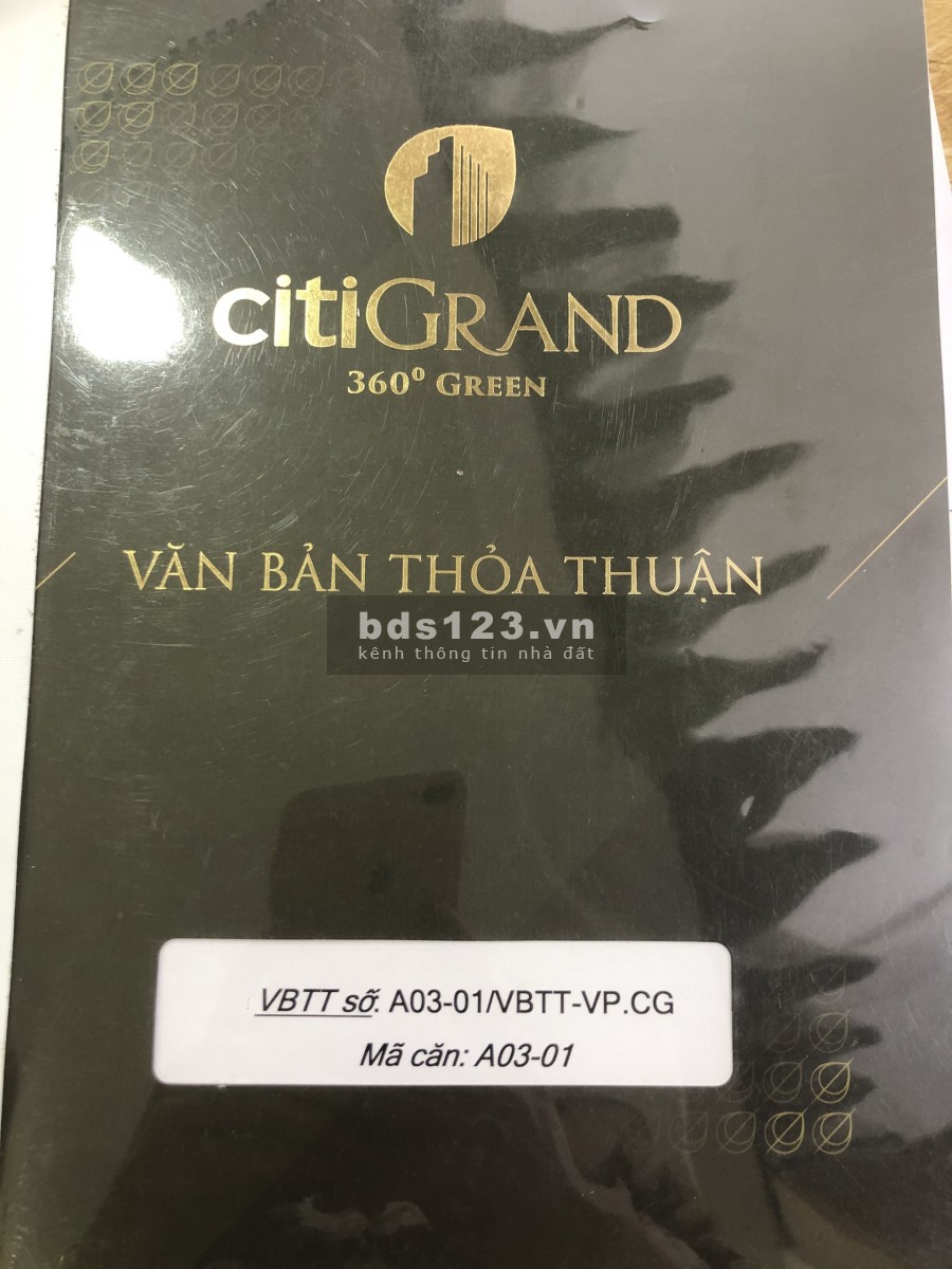 Chính chủ cần bán gấp Căn Hộ Citi Grand Quận thanh toán hơn 500trieu