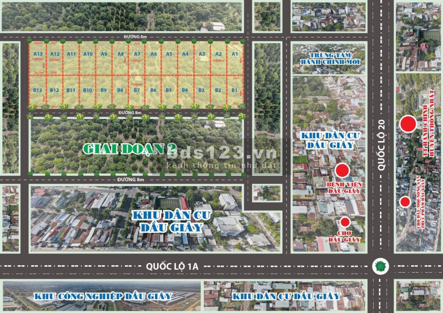 Đất Sào 1,8tr/m2 Huyện Thống Nhất Đồng Nai SHR có sẵn