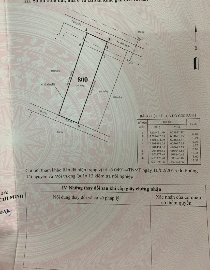 Rẻ như cho! 99.9m² đất MT Q.12 giá 3.4 tỷ (thương lượng)