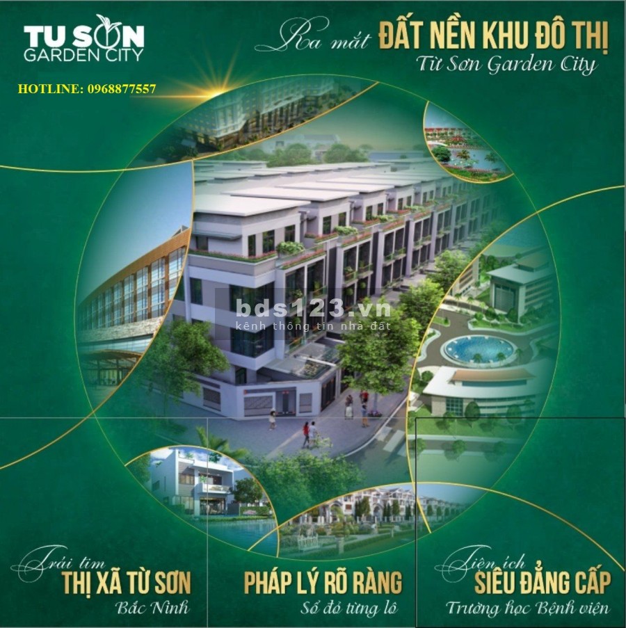 (ĐẤT NỀN ĐẦU TƯ) Từ Sơn Garden: 103 lô đất nền - Shophouse đường 295 & đường 277, LH: 0949392696