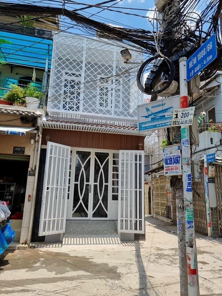 Bán nhà Sổ hồng riêng mặt tiền hẻm 1886/75 Huỳnh Tấn Phát hẻm xe hơi .