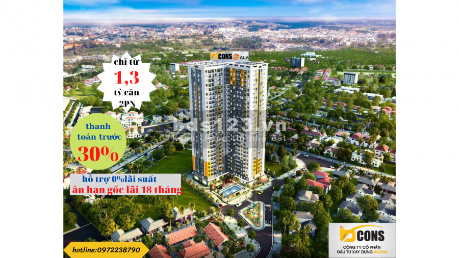 Bcons Sala 1ty3 2PN thanh toán trước 399tr cho đến khi vào ở 6 thàng thanh toán tiếp.